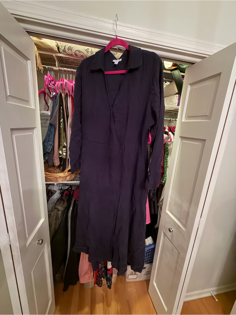 Nordstrom deep blue Long Sleeve Shirt Dress - Women